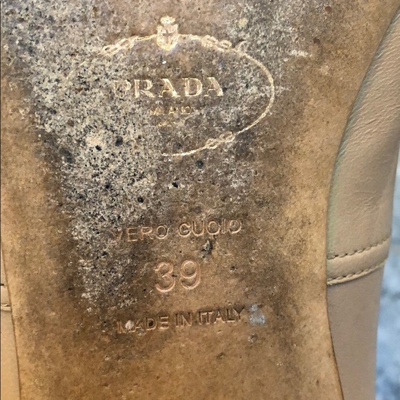 Prada Gold & Tan Ballet Flats - Picture 4 of 7